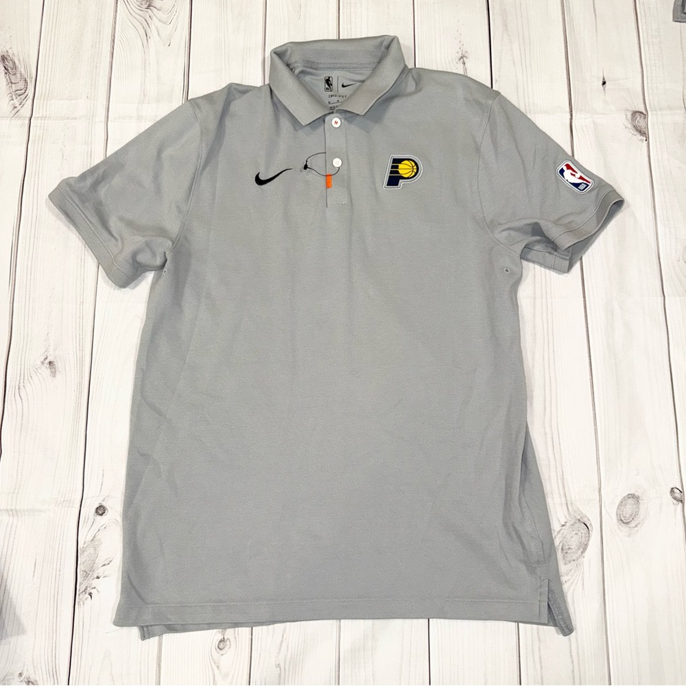 Indiana Pacer's NBA Gray Polo Nike Dri-fit - Men's Size Medium